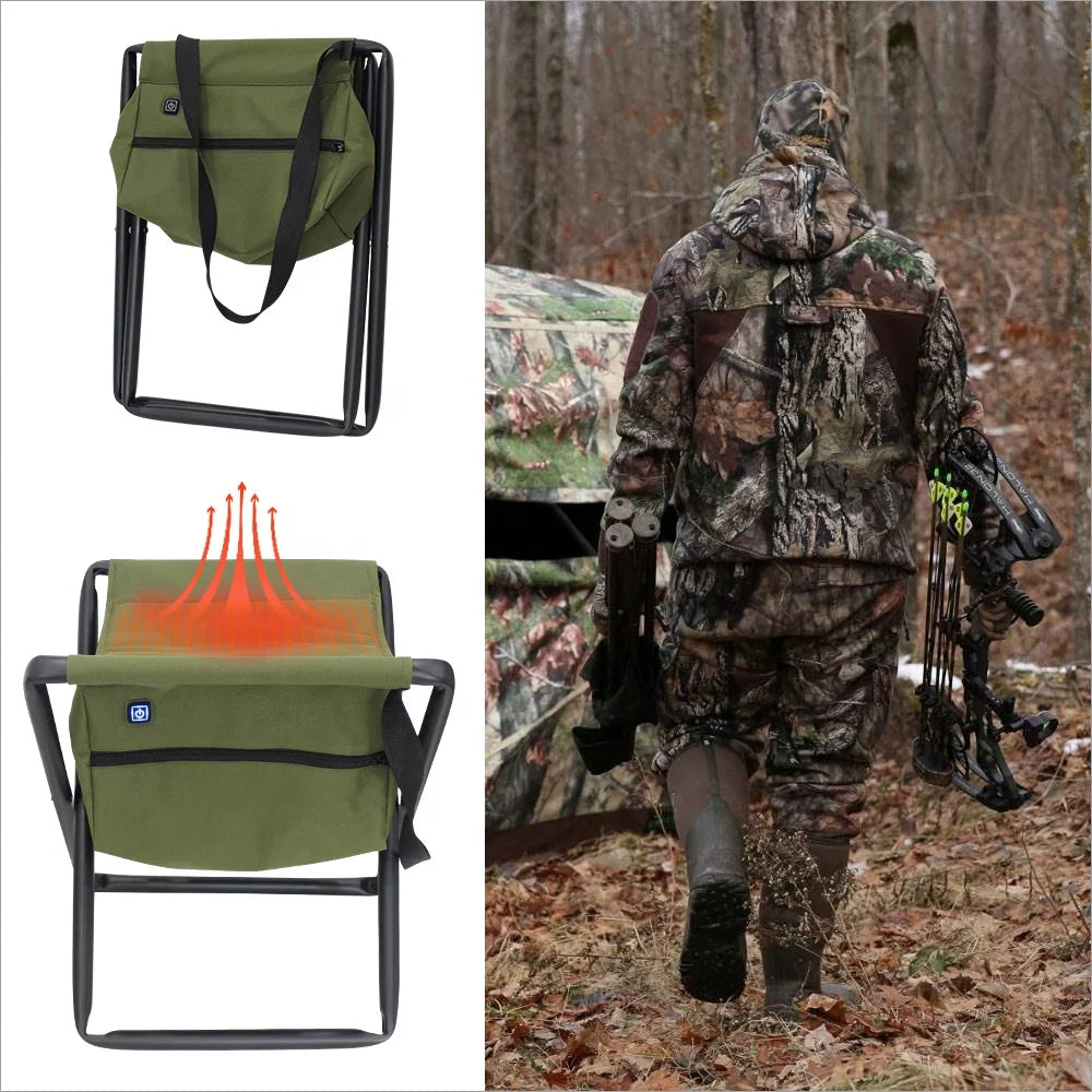 Foldestol med varme i sædet