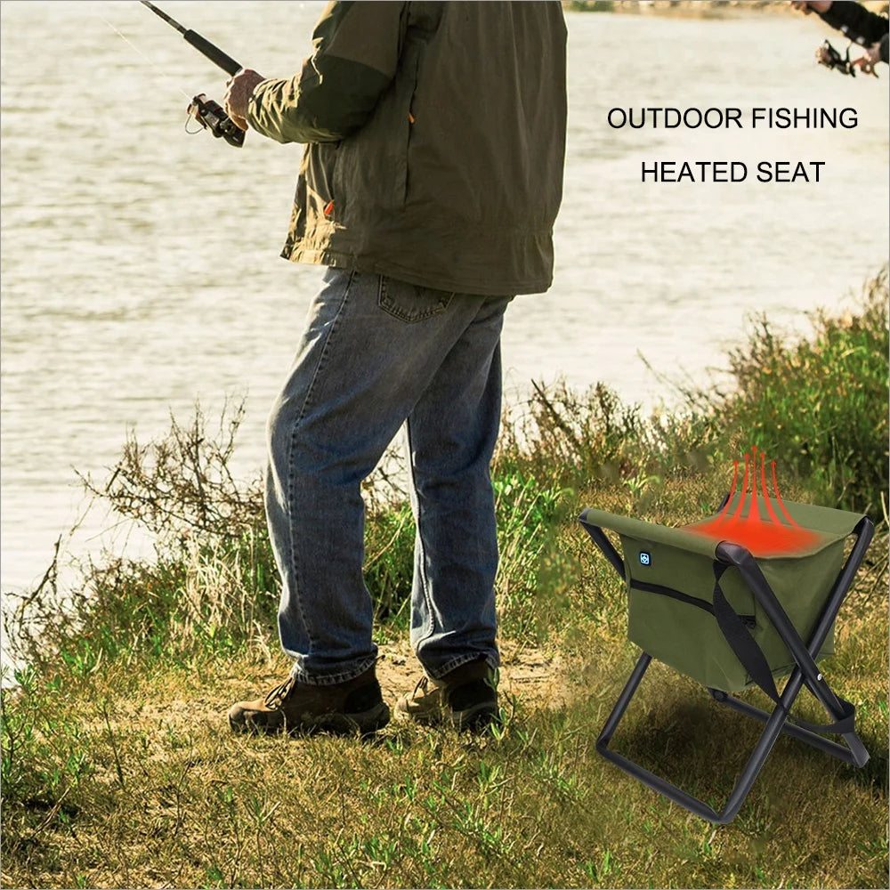 Foldestol med varme i sædet